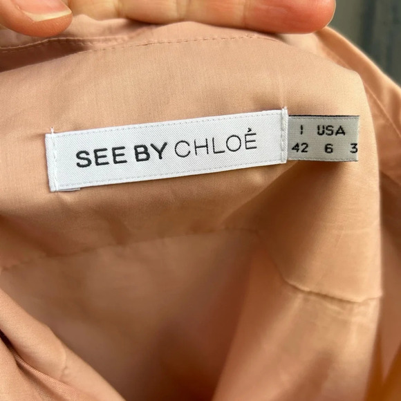 Chloé Pink Button down  light Blouse, size 6 - Picture 11 of 13